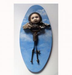 The Little Angel - mixed media found object sculpture